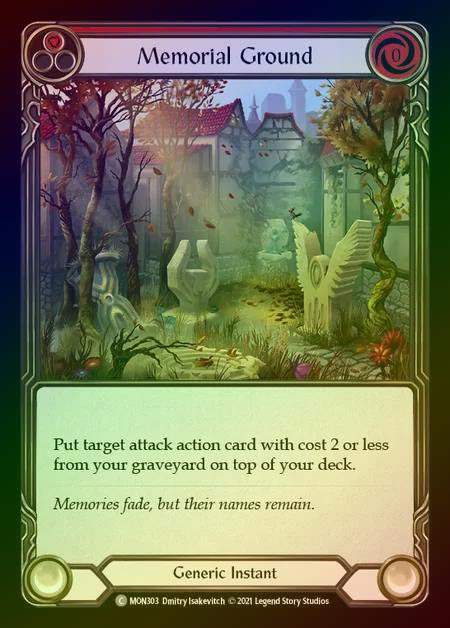 【RF】[Generic] Memorial Ground (red) [1st-MON_303-C] Rainbow Foil