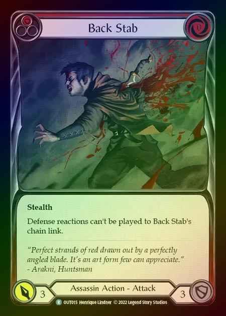 【RF】[Assassin] Back Stab [OUT015-R] (red) Rainbow Foil
