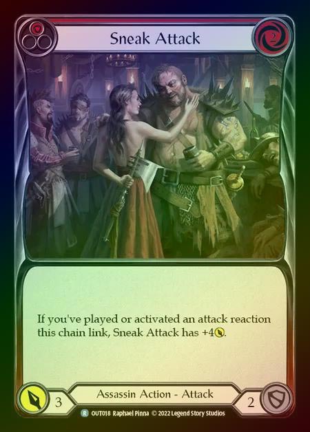 【RF】[Assassin] Sneak Attack [OUT018-R] (red) Rainbow Foil