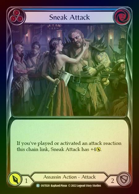 【RF】[Assassin] Sneak Attack [OUT020-R] (blue) Rainbow Foil