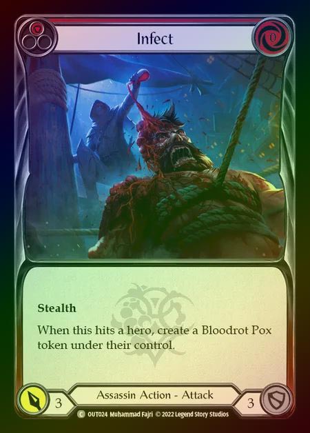 【RF】[Assassin] Infect [OUT024-C] (red) Rainbow Foil