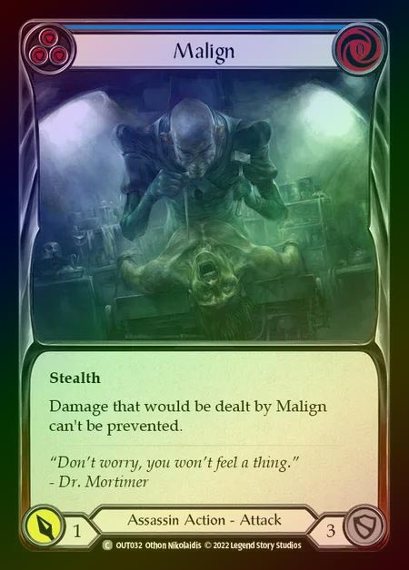 【RF】[Assassin] Malign [OUT032-C] (blue) Rainbow Foil