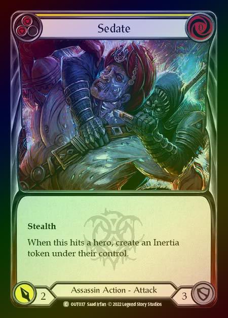 【RF】[Assassin] Sedate [OUT037-C] (yellow) Rainbow Foil