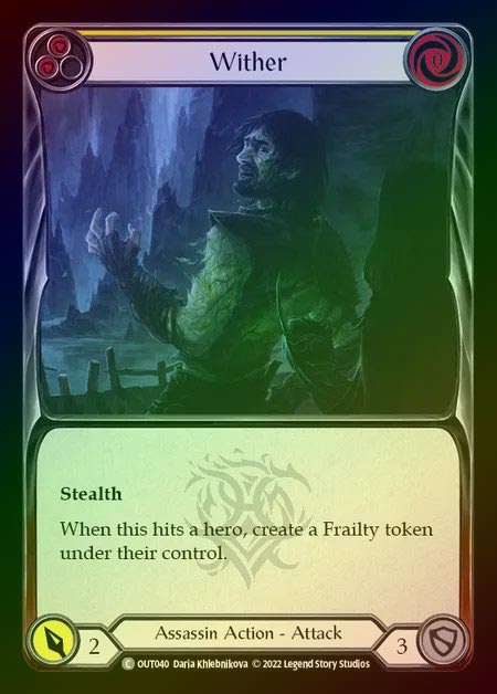【RF】[Assassin] Wither [OUT040-C] (yellow) Rainbow Foil