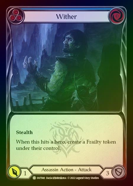【RF】[Assassin] Wither [OUT041-C] (blue) Rainbow Foil