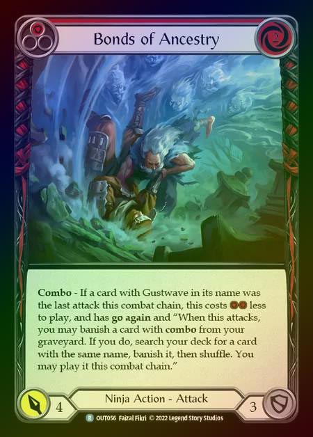 【RF】[Ninja] Bonds of Ancestry [OUT056-R] (red) Rainbow Foil