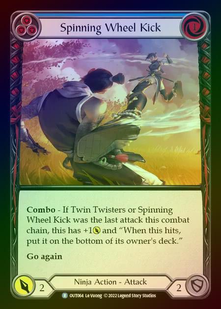 【RF】[Ninja] Spinning Wheel Kick [OUT064-R] (blue) Rainbow Foil