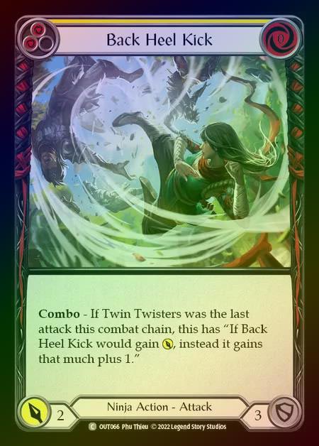 【RF】[Ninja] Back Heel Kick [OUT066-C] (yellow) Rainbow Foil