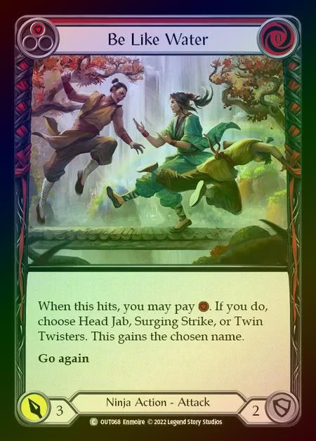 【RF】[Ninja] Be Like Water [OUT068-C] (red) Rainbow Foil