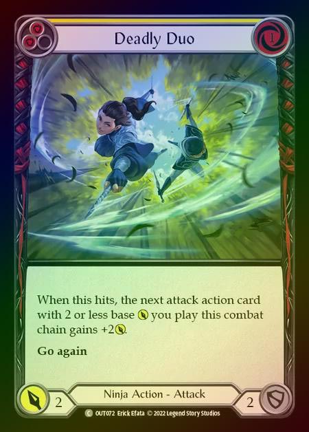 【RF】[Ninja] Deadly Duo [OUT072-C] (yellow) Rainbow Foil