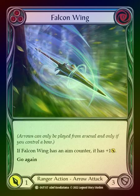 【RF】[Ranger] Falcon Wing [OUT117-C] (blue) Rainbow Foil