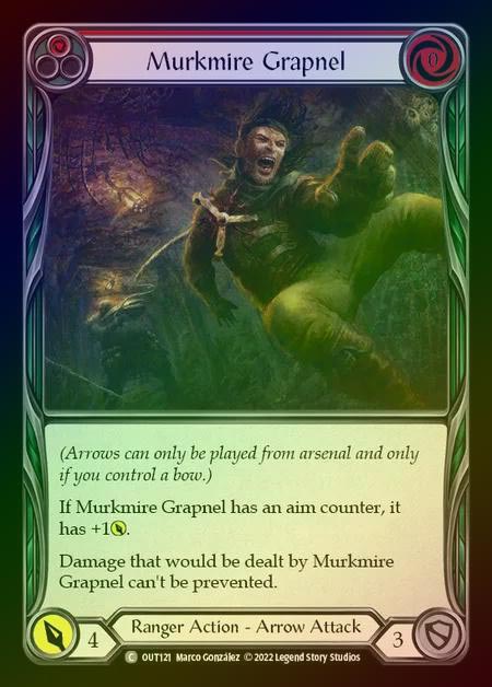 【RF】[Ranger] Murkmire Grapnel [OUT121-C] (red) Rainbow Foil