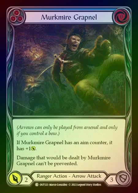 【RF】[Ranger] Murkmire Grapnel [OUT123-C] (blue) Rainbow Foil