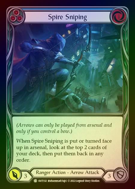 【RF】[Ranger] Spire Sniping [OUT132-C] (blue) Rainbow Foil