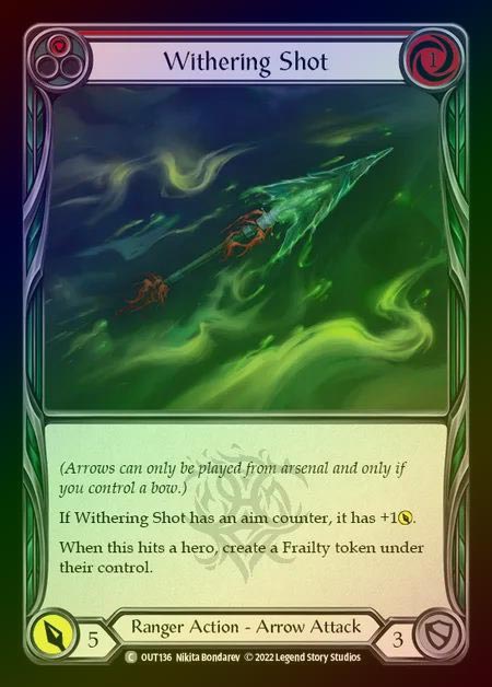 【RF】[Ranger] Withering Shot [OUT136-C] (red) Rainbow Foil