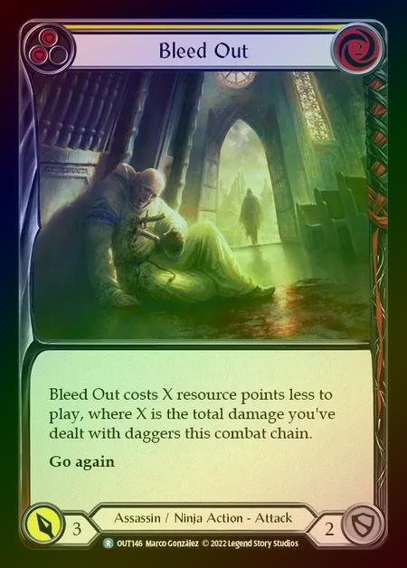 【RF】[Assassin Ninja] Bleed Out [OUT146-R] (yellow) Rainbow Foil