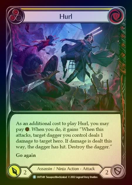 【RF】[Assassin Ninja] Hurl [OUT149-R] (yellow) Rainbow Foil
