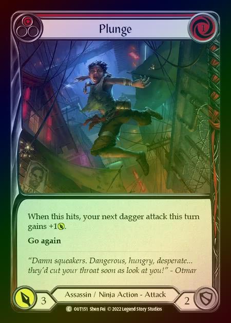 【RF】[Assassin Ninja] Plunge [OUT151-C] (red) Rainbow Foil