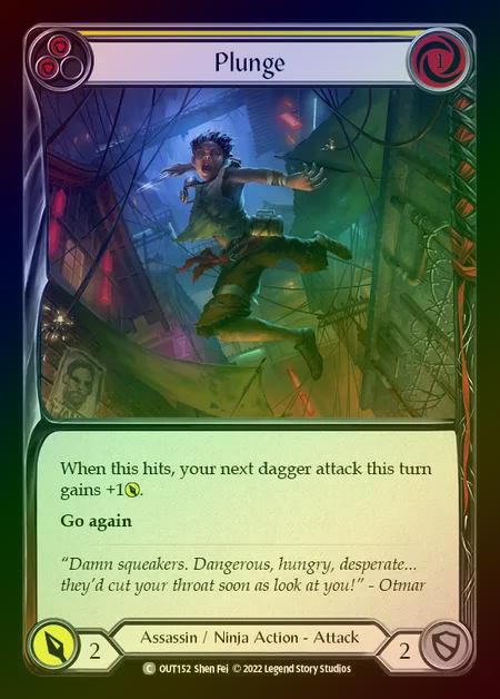 【RF】[Assassin Ninja] Plunge [OUT152-C] (yellow) Rainbow Foil