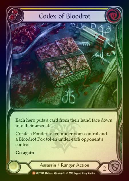 【RF】[Assassin Ranger] Codex of Bloodrot [OUT159-M] Rainbow Foil