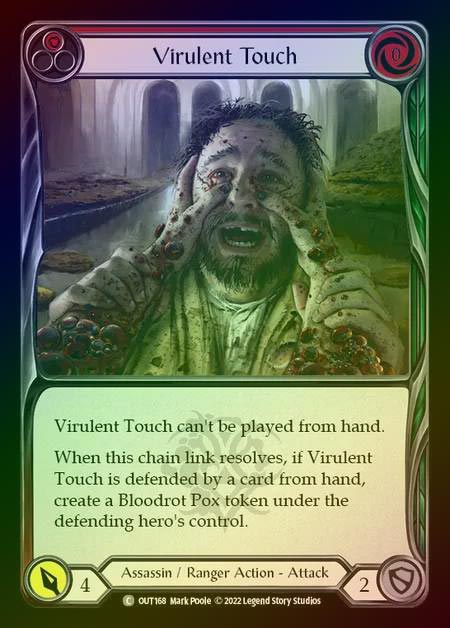 【RF】[Assassin Ranger] Virulent Touch [OUT168-C] (red) Rainbow Foil