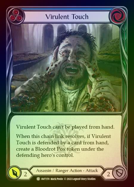 【RF】[Assassin Ranger] Virulent Touch [OUT170-C] (blue) Rainbow Foil