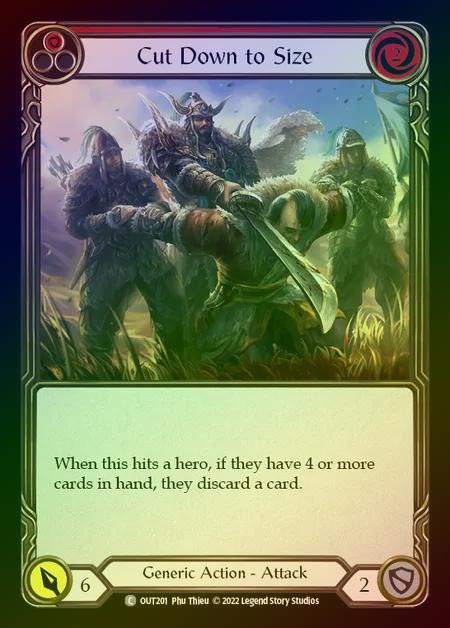 【RF】[Generic] Cut Down to Size [OUT201-C] (red) Rainbow Foil