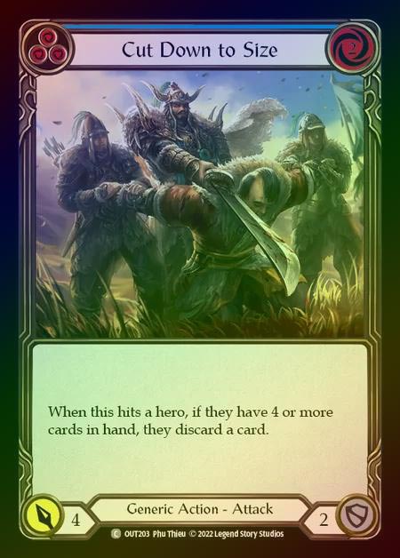 【RF】[Generic] Cut Down to Size  [OUT203-C] (blue) Rainbow Foil