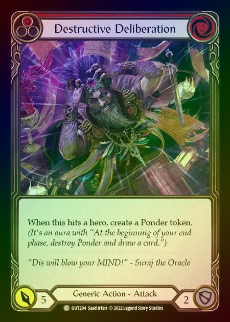 【RF】[Generic] Destructive Deliberation [OUT204-C] (red) Rainbow Foil