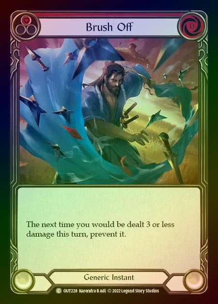 【RF】[Generic] Brush Off [OUT228-C] (red) Rainbow Foil