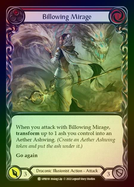 【RF】[Draconic Illusionist] Billowing Mirage [UPR018-C] (red) Rainbow Foil