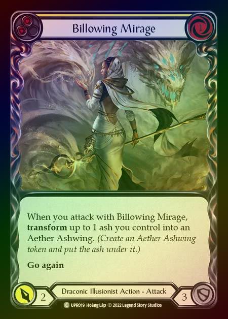 【RF】[Draconic Illusionist] Billowing Mirage [UPR019-C] (yellow) Rainbow Foil