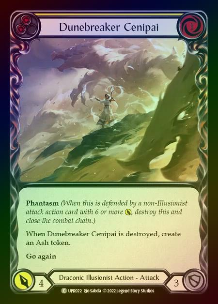 【RF】[Draconic Illusionist] Dunebreaker Cenipai [UPR022-C] (yellow) Rainbow Foil