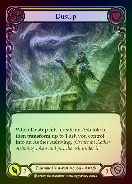 【RF】[Draconic Illusionist] Dustup [UPR025-C] (yellow) Rainbow Foil