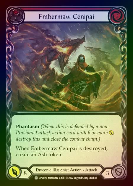 【RF】[Draconic Illusionist] Embermaw Cenipai [UPR027-C] (red) Rainbow Foil