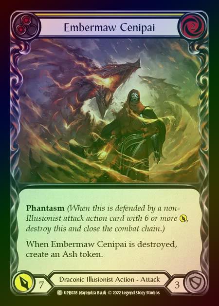 【RF】[Draconic Illusionist] Embermaw Cenipai [UPR028-C] (yellow) Rainbow Foil