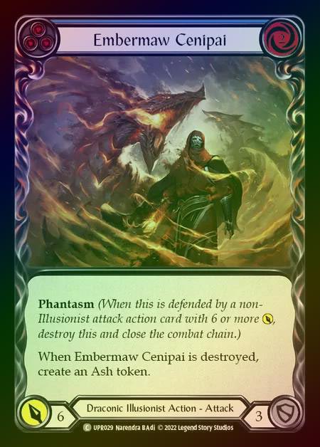 【RF】[Draconic Illusionist] Embermaw Cenipai [UPR029-C] (blue) Rainbow Foil