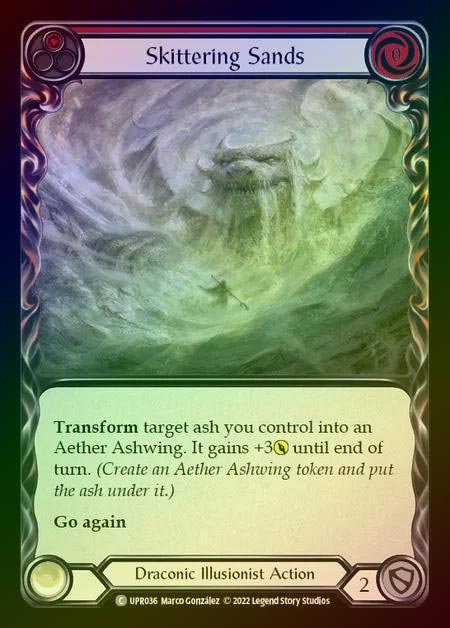 【RF】[Draconic Illusionist] Skittering Sands [UPR036-C] (red) Rainbow Foil