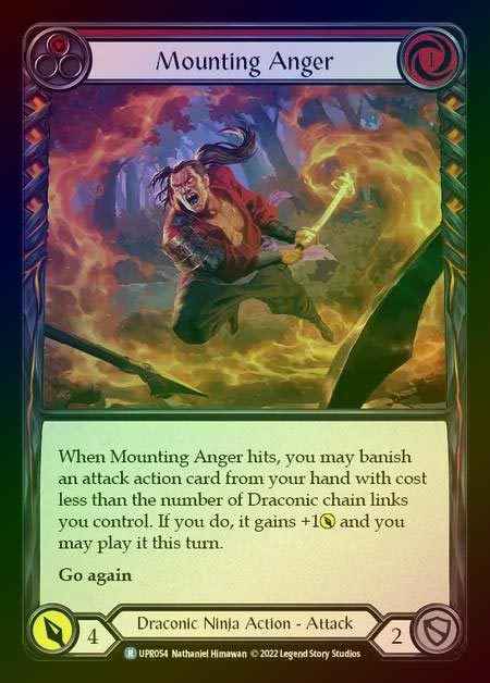 【RF】[Draconic Ninja] Mounting Anger [UPR054-R] (red) Rainbow Foil