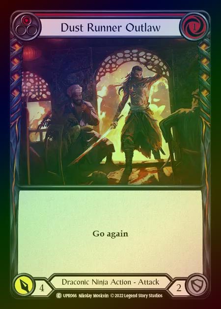【RF】[Draconic Ninja] Dust Runner Outlaw [UPR066-C] (red) Rainbow Foil