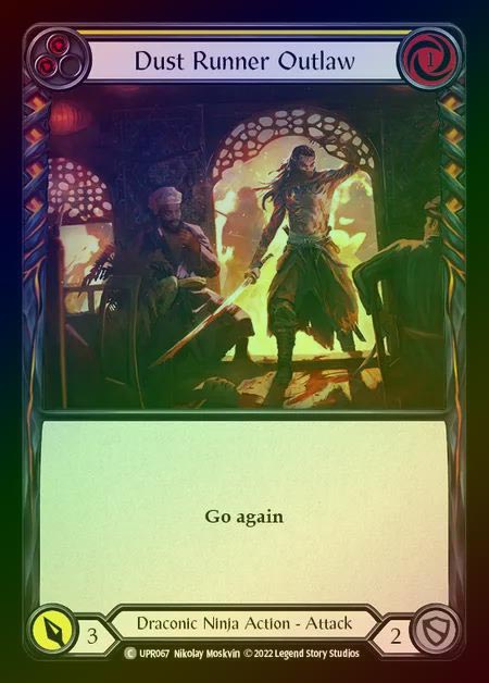 【RF】[Draconic Ninja] Dust Runner Outlaw [UPR067-C] (yellow) Rainbow Foil
