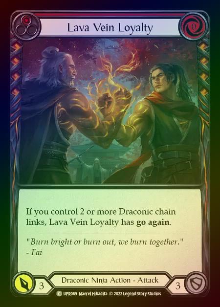 【RF】[Draconic Ninja] Lava Vein Loyalty [UPR069-C] (red) Rainbow Foil