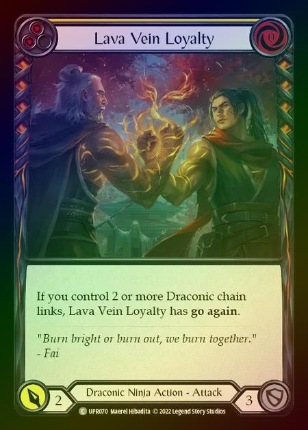 【RF】[Draconic Ninja] Lava Vein Loyalty [UPR070-C] (yellow) Rainbow Foil