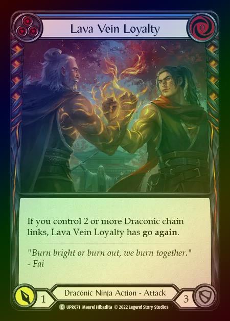 【RF】[Draconic Ninja] Lava Vein Loyalty [UPR071-C] (blue) Rainbow Foil