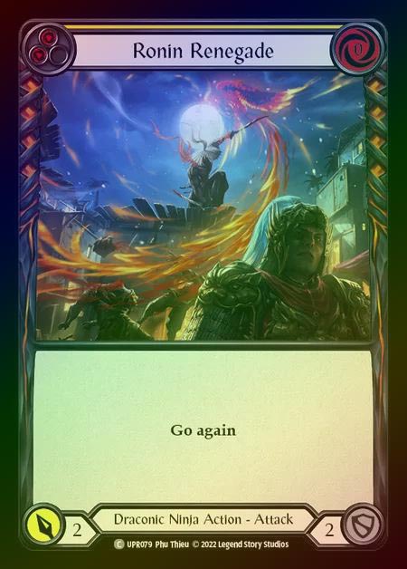 【RF】[Draconic Ninja] Ronin Renegade [UPR079-C] (yellow) Rainbow Foil