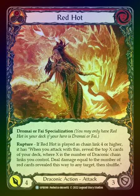 【RF】[Draconic] Red Hot [UPR090-R] (red) Rainbow Foil