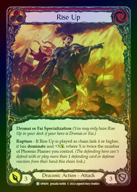 【RF】[Draconic] Rise Up [UPR091-R] (red) Rainbow Foil