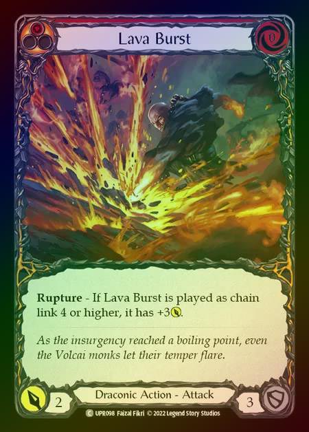 【RF】[Draconic] Lava Burst [UPR098-C] (red) Rainbow Foil