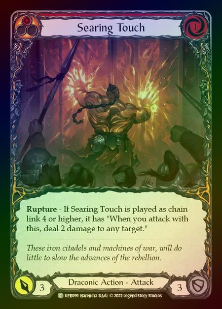 【RF】[Draconic] Searing Touch [UPR099-C] (red) Rainbow Foil