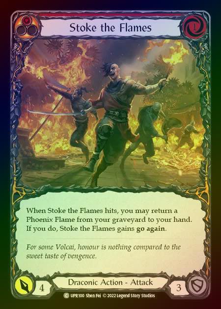 【RF】[Draconic] Stoke the Flames [UPR100-C] (red) Rainbow Foil
